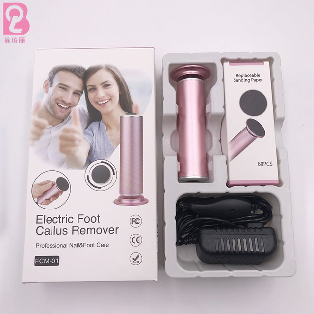 Beiqili 2024 Wholesale Durable Reusable Rechargeable Stainless Steel Waterproof Electric Foot File Callus Remover 60Pcs