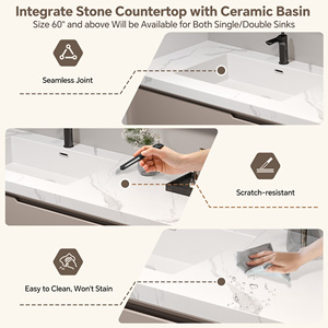 <span class=keywords><strong>Mobile</strong></span> <span class=keywords><strong>Bagno</strong></span> Moderno con Lavabo Singolo/Doppio, <span class=keywords><strong>Mobile</strong></span> Sospeso in Legno Massello con Specchio Smart, <span class=keywords><strong>Mobile</strong></span> Lavabo da <span class=keywords><strong>Bagno</strong></span> - Product Image 3