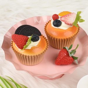 Modelo de Cupcake de Fresa Artificial Individual, Realista, No Tóxico, Duradero, para Exhibición en Panadería, Cocina, Decoración de Fiestas - Product Image 4