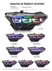 Lampe frontale colorée élégante auto-y pour <span class=keywords><strong>Ford</strong></span> <span class=keywords><strong>Mustang</strong></span> 2024-2025 Drl nouveaux phares <span class=keywords><strong>LED</strong></span> RVB pour accessoires <span class=keywords><strong>de</strong></span> voiture <span class=keywords><strong>Mustang</strong></span> - Product Image 4