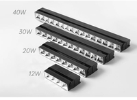 Luz de pista comercial de nuevo diseño, luz de pista lineal negra blanca de 10W para tienda de ropa