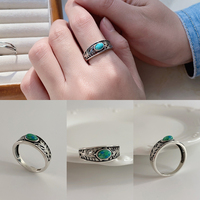 Bague de fiançailles/anniversaire classique, tendance, vintage, en argent sterling 925 pour homme/femme, style antique, sans nickel et hypoallergénique