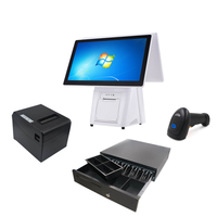 Terminal de point de vente tout-en-un Android 11 avec écran tactile capacitif, imprimante de reçus intégrée 58/80 mm, Bluetooth 5.2/Wi-Fi pour supermarchés