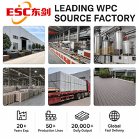 Revestimiento de Pared Impermeable para Exteriores, Paneles de Pared Acanalados de Madera Coextruida WPC