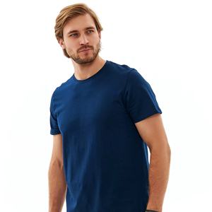 Camiseta Básica de Cuello Redondo para Hombre, 100% Algodón, 30/1, Ligera, Transpirable, para Uso Diario, Fabricación OEM ODM - Product Image 1