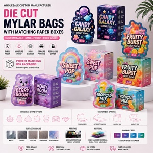 Sacs Mylar personnalisés découpés sur mesure, holographiques, refermables, en PE, vente en gros directe fabricant - Product Image 1