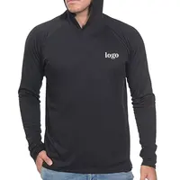 Yüksek kalite özel logo hızlı kuru ve nefes erkekler upf50 + uzun kollu kapşonlu balıkçılık t shirt