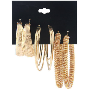 Moda <span class=keywords><strong>Orecchini</strong></span> <span class=keywords><strong>A</strong></span> <span class=keywords><strong>Cerchio</strong></span> In Oro <span class=keywords><strong>set</strong></span> Per Le Donne Commercio All'ingrosso N911141 - Product Image 1