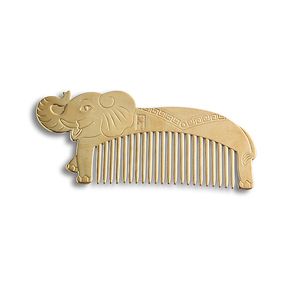 Peigne en laiton doré de style chinois de haute qualité avec logo personnalisé - Product Image 1
