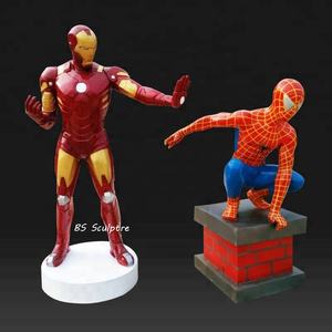 Escultura <span class=keywords><strong>de</strong></span> Fibra <span class=keywords><strong>de</strong></span> Vidrio, Estatua <span class=keywords><strong>de</strong></span> Iron Man y Spiderman, Héroes <span class=keywords><strong>de</strong></span> Películas <span class=keywords><strong>de</strong></span> Resina en Venta - Product Image 1