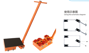 Juego de Carretillas de Carga Resistentes de 15T, Patines Industriales para Mover Máquinas con Ruedas de PU y Rieles de Unión - Product Image 2