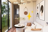 Dalian Petite cabine préfabriquée mobile moderne personnalisée de 20 pieds 40 pieds pour la maison, le bureau, les immeubles de bureaux, les magasins et le panneau sandwich