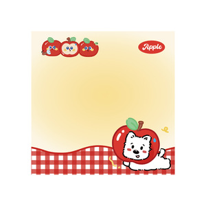Bloc-notes mignon en forme de pomme, papier à messages non adhésif, planificateur étudiant, feuilles de mémo décoratives - Product Image 1