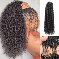 Extensions de cheveux humains bouclés en spirale pour tresses au crochet, légères et réutilisables, pour tresses bohèmes - Vente en gros fournisseur
