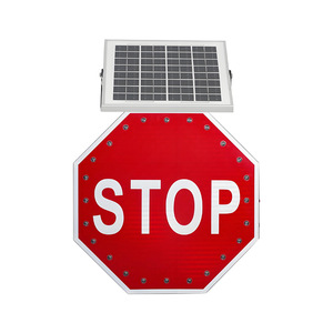 Señal de Tráfico LED con Energía Solar Chuang Anda, Señal de Advertencia de 65 mm, Nivel de Ingeniería, Logotipo Personalizable, Shenzhen, China - Product Image 2