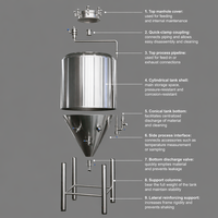 Offres Spéciales : Fermenteur Unitank en Acier Inoxydable à Double Enveloppe 1000L, 2000L, 3000L