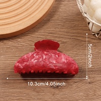 Pince à cheveux en forme de requin style gelée dégradée brillante pour femme, accessoire de coiffure fait main pour chignon arrière de la tête, personnalisable avec logo