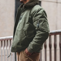Veste d'hiver Madden Workwear, style rétro américain B15, col en fourrure de mouton épaissi, 100% coton, style bomber.