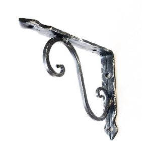 RUSTIC SHELF <b>BRACKET</b> IDEAL STAR 30x25 cm - Hammered <b>Silver</b> - Product Image 5