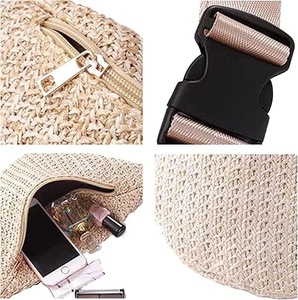 Bolso Pequeño Tejido a Mano <span class=keywords><strong>de</strong></span> Estilo Japonés, Bolso <span class=keywords><strong>de</strong></span> Cintura Portátil Ecológico, Cartera <span class=keywords><strong>de</strong></span> <span class=keywords><strong>Mujer</strong></span>, Bolso <span class=keywords><strong>de</strong></span> Paja Informal para Verano y Aire <span class=keywords><strong>Libre</strong></span> - Product Image 4