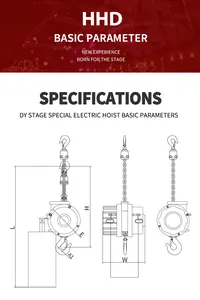 220-480V paranchi elettrici a catena paranco da palco motore a traliccio portatile HHD stage paranco elettrico