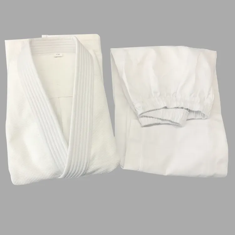 Baixo preço jiujitsu uniforme branco Duplo Weave Judo GI BJJ Kimono uniforme de Judô Judô terno de algodão