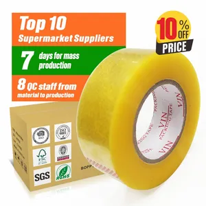 48mm Opp Packing Clear Tape customized Acrylic adhesive tape Yellowish Y clear packing tape