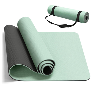 เสื่อโยคะ TPE หนา 6 มม. จากสเปน พร้อมคู่มือการใช้งานและกระเป๋าตาข่ายสำหรับจัดเก็บ ป้องกันการลื่น เหมาะสำหรับใช้ในฟิตเนสเซ็นเตอร์ - Product Image 1