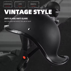 Nuevo Casco Abatible Unisex de ABS con Certificación DOT para Motocicleta, Estilo Gorra de Béisbol, Corona Príncipe, Retro <span class=keywords><strong>Cafe</strong></span> Racer, Accesorios para Moto, Beige - Product Image 5