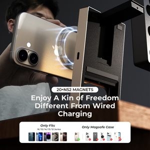 Station de charge portable LISEN QI2 en alliage d'aluminium, modèle privé, 3 en 1, pliable, pour iPhone, Samsung, iWatch, AirPods - Product Image 6