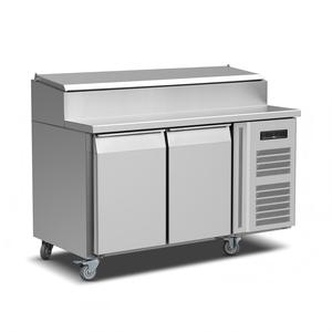 Réfrigérateur de comptoir sur mesure en acier inoxydable 304 201, table de préparation de salades et pizzas à 2 portes pour voiture de restauration - Product Image 2