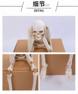 Oferta Especial: Figura de Esqueleto Realista que Ve, Escucha y No Oye Malos Sonidos, Decoración de Halloween, Colección de Terror de Poliresina, Regalo, EE. UU. - Product Image 6