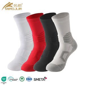 Hitam Mendukung dan Mencegah Goresan Slip Down Kaus Kaki Olahraga Basket Mens Berpakaian Kaus Kaki Lari - Product Image 1