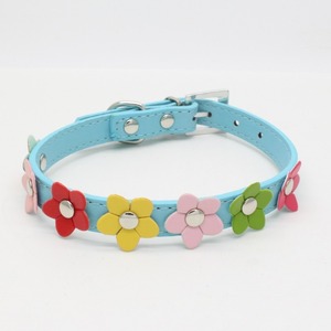 Collier de chien à fleurs multicolores avec motifs personnalisés Laisse de chat de style mignon Fournitures pour animaux de compagnie en gros - Product Image 6