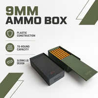 Boîte de rangement pour munitions de 9 mm ; Capacité de 78 coups ; Conception à tiroir ; Organisateur de balles de bureau ; Équipement portable pour stand de tir