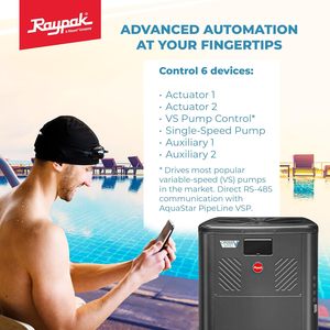 Bomba de Calor para Piscina Raypak Crosswind V Deluxe 220-240V, Calentador para Piscinas y Spas Sobre el Suelo - Product Image 3