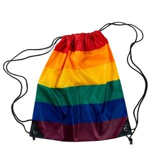 <b>Drawstring</b> <b>Backpack</b> Cloth Gym Waterproof Sublimation rainbow Swim Sports Shoulder Gift Bag Small <b>Drawstring</b> Bag Nylon Custom - Product Image 3