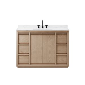 2025 New Arrival <b>Freestanding</b> Walnut <b>Bathroom</b> Vanity Set with Wooden Frame - Product Image 2