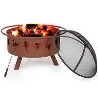 Ventes chaudes 2025, barbecue au feu de bois portable de haute qualité, fabriqué en usine, avec revêtement en poudre, avec fourche à feu pour se réchauffer