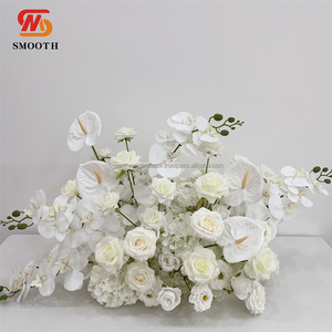 ลูกบอลดอกไม้ประดิษฐ์สีขาวกุหลาบเทียมสำหรับงานแต่งงานแบบเรียบติดกลางโต๊ะสำหรับงานเลี้ยงงานแต่งงาน - Product Image 4