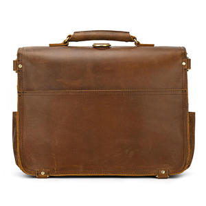 Sac à main en cuir Crazy Horse Andong pour homme, rétro, 14 pouces, sacoche en cuir de vachette, sac bandoulière, sac de voyage - Product Image 3