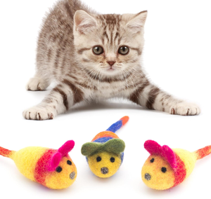 Juguetes para gatos <span class=keywords><strong>de</strong></span> ratón <span class=keywords><strong>de</strong></span> fieltro <span class=keywords><strong>de</strong></span> lana con hierba gatera, paquete <span class=keywords><strong>de</strong></span> 3 100% hechos a mano, ecológicos, seguros duraderos para gatos <span class=keywords><strong>de</strong></span> interior, diseño minimalista - Product Image 6
