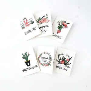 Tarjetas de felicitación con diseño de belleza personalizado, venta al por mayor, tarjetas de agradecimiento