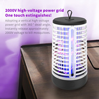 Lampe anti-moustiques rechargeable à piles, en ABS solide, avec lumière UV LED, piège à insectes
