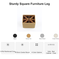 Rehausseurs de lit carrés multicolores en plastique, rallonges de pieds de meubles pour lit, canapé, armoire, support de charge lourde