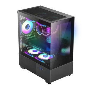 JNP Fábrica Micro ATX Gamer Gabinete Preto Mid Tower Computer Case com Fonte de Alimentação Water Cooler System & Fan para Gaming PC - Product Image 2