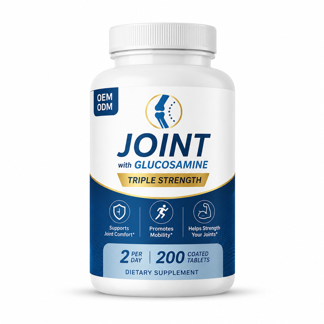 OEM/ODM High Potency Glucosamine Joint Supplement, Triple Strength Formula for Joint Health & Flexibility