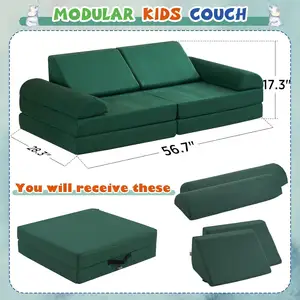 Wholesale Modular Kids Sofa Children Play Couch Large Floor Sofa Modular Funiture For Kids Adults Toddlers Babies
