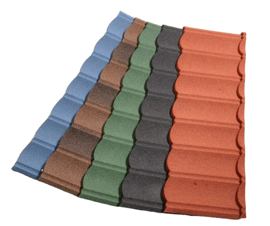 South africa sand coated zinc steel roof tiles,sand coated steel roof tile