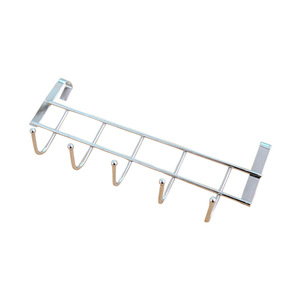 Stainless Steel Cabinet Door Hook 5-Link No Drill Kitchen Storage Organizer Hanging Rack For Utensils Tools - Product Image 5